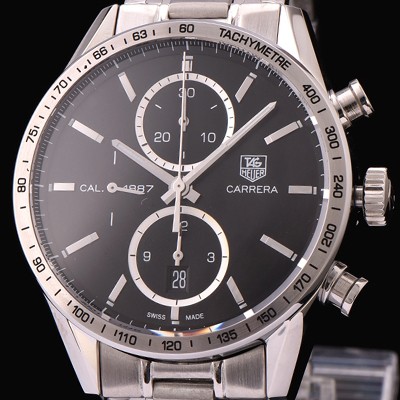 홍콩명품 [태그호이어] 남성용 까레라 크로노그래프 블렉 다이얼 TAG0441  