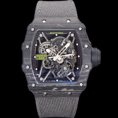홍콩명품 [리차드밀러] 남성용 RM035-01 라파 수동/기계식 무브먼트 50mm 카본 나토천가죽 믹스 벤드 스캘래톤 다이얼 ric0237  