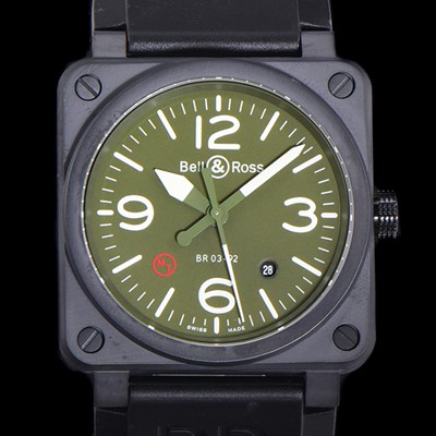 홍콩명품 [벨엔로즈] 남성용 BR03-92 다이버 세라믹 오토매틱 9015 타입 42mm 우레탄줄 그린 다이얼 bel80298  