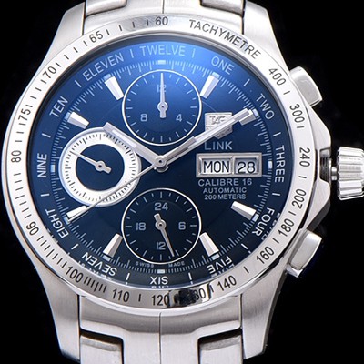 홍콩명품 [테그호이어] 남성용 링크 시리즈 칼리버 16 크로노그래프 블랙 다이얼 오토매틱 무브먼트 TAG0232  