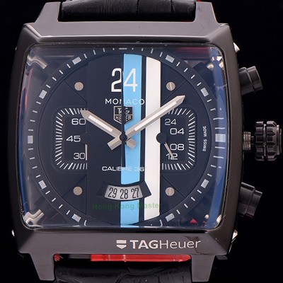 홍콩명품 [태그호이어] 남성용 뉴 모나코 컨셉트 24 크로노그래프 블랙 다이얼 스위스 쿼츠 무브먼트 TAG0205  