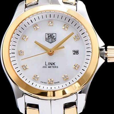 홍콩명품 [테그호이어] 여성용 링크 시리즈 화이트 다이얼 스위스 쿼츠 무브먼트 TAG0203  