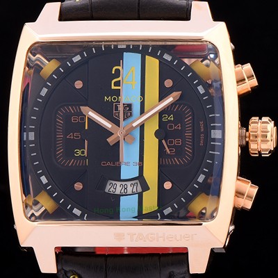홍콩명품 [태그호이어] 남성용 뉴 모나코 컨셉 24 크로노그래프 스티브 맥퀸 한정판 로즈골드 TAG4210  