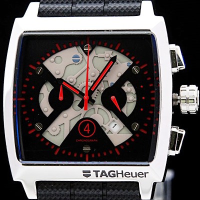 홍콩명품 [태그호이어] 남성용 모나코 스위스 쿼츠 블랙 다이얼 44mm TAG4212  