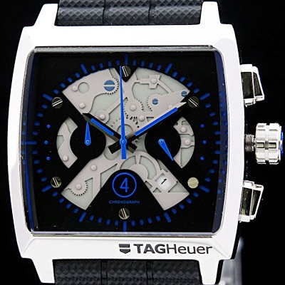 홍콩명품 [태그호이어] 남성용 모나코 스위스 쿼츠 블랙 다이얼 44mm TAG4214  