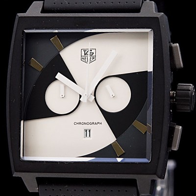 홍콩명품 [태그호이어] 남성용 모나코 스위스 쿼츠 화이트 다이얼 44mm TAG4221  