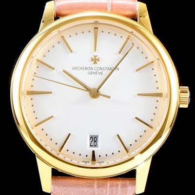 홍콩명품 [바쉐론콘스탄틴] 남성용 패트리모니 85180/000J-9231 셀프 와인딩 드레스 워치!! 18K 옐로우골드 케이스 화이트 다이얼 오토매틱 무브먼트 VAC0214  