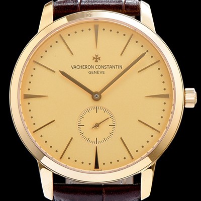 홍콩명품 [바쉐론콘스탄틴] 남성용 패트리모니 옐루골드 서브 세컨즈 화이트 다이얼 VAC0400  