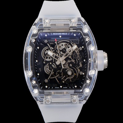 홍콩명품 [리차드밀러] 남성용 RM055 수동/기계식 무브먼트 50mm 우레탄줄 스캘래톤 블랙 다이얼 ric0227  