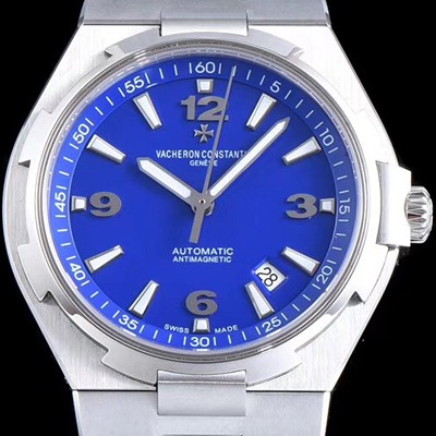 홍콩명품 [바쉐론콘스탄틴] 남성용 오버시즈 데이트 P47040/000A-9008 최신 업그레이드 버전! 블루 다이얼 오토매틱 무브먼트 VAC0200  