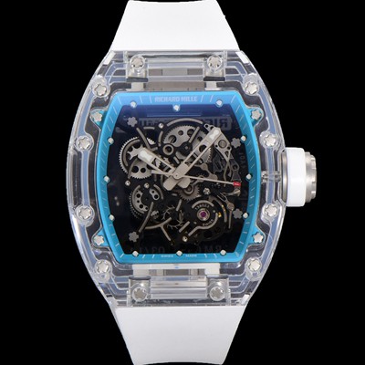 홍콩명품 [리차드밀러] 남성용 RM055 수동/기계식 무브먼트 50mm 우레탄줄 스캘래톤 블랙 다이얼 ric0228  