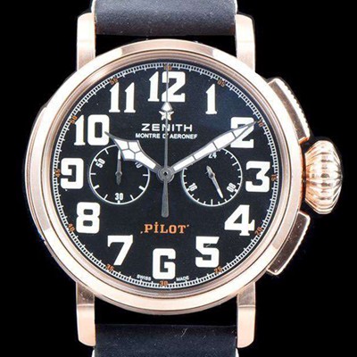 홍콩명품 [제니스] 남성용 파일럿 헤리티지 타입20 29.2430.4069/21.C800 엑스트라 스페셜!!크로노그래프 매트 블랙 다이얼 일본 수입산 쿼츠 무브먼트 ZEN4205  