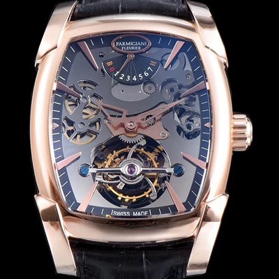 홍콩명품 [파르미지아니] 남성용 칼파 신형 그랜드 투어빌론 시리즈 18k 로즈골드 그레이 스켈레톤 다이얼 아시안 투어빌론 탑재 PAR4211  