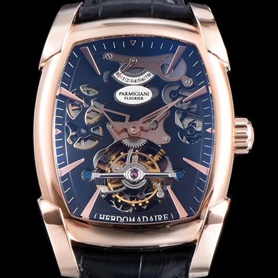 홍콩명품 [파르미지아니] 남성용 칼파 신형 그랜드 투어빌론 시리즈 18k 로즈골드 블랙 스켈레톤 다이얼 아시안 투어빌론 탑재 PAR4221  