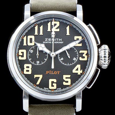 홍콩명품 [제니스] 남성용 파일럿 헤리티지 타입20 11.2430.4069/21.C773 톤업!!크로노그래프 슬레이트 그레이 그랜드 다이얼 일본 수입산 쿼츠 무브먼트 ZEN4200  