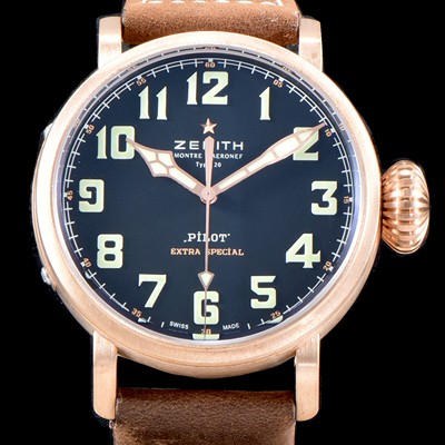 홍콩명품 [제니스] 남성용 파일럿 타입20 45mm 오토메틱 워치 블랙다이얼 ZEN4225  