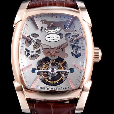 홍콩명품 [파르미지아니] 남성용 칼파 신형 그랜드 투어빌론 시리즈 18k 로즈골드 그레이 스켈레톤 다이얼 아시안 투어빌론 탑재 PAR4220  
