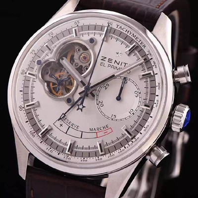 홍콩명품 [제니스] 남성용 NEW 신상!!엘 프리매로 03.2160.4047/01.C713 크로노마스터 11시방향 스켈레톤 다이얼 실버 다이얼 오토매틱 무브먼트 ZEN4211  