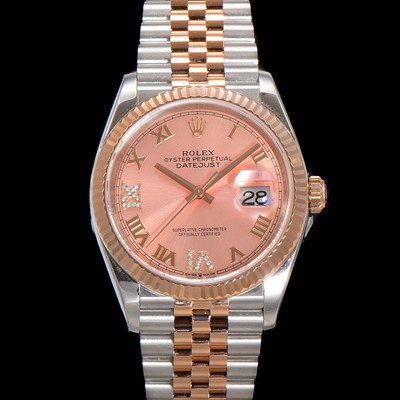 홍콩명품 [로렉스] 남성용 데이저스트 m126231 18K 로즈골드 로마인덱스 36mm 오토매틱 Cal.3235 무브먼트 핑크 다이얼 rol5364  