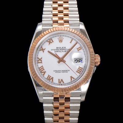 홍콩명품 [로렉스] 남성용 데이저스트 m126231 18K 로즈골드 로마인덱스 36mm 오토매틱 Cal.3235 무브먼트 화이트 다이얼 rol5363  