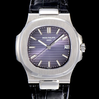 홍콩명품 [파텍필립] 남성용 노틸러스 5711G 블루그레이톤 다이얼 Cal.324 S C 타입무브 오토매틱 40미리 가죽줄 PAT52930  