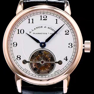 홍콩명품 [아랑게운트죄네] 남성용 Handwerkskunst 화이트 다이얼 투어빌론 무브먼트 LAN4204  