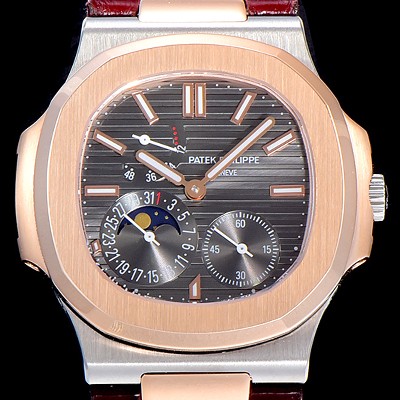 홍콩명품 [파텍필립]남성용 노틸러스 오토매틱 18K 로즈골드 40미리 그레이다이얼 PAT71962  