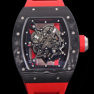 홍콩명품 [리차드밀레]남성용 RM055 NTPT 카본케이스 50미리 스켈레톤 블랙다이얼 기계식 수동형 무브먼트 RIC53475  