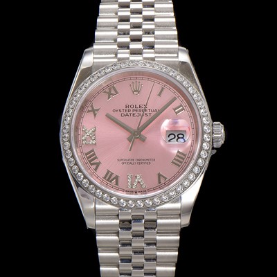 홍콩명품 [로렉스] 남성용 데이저스트 m126284 로마인덱스 36mm 보석/큐빅 오토매틱 Cal.3235 무브먼트 핑크 다이얼 rol5361  