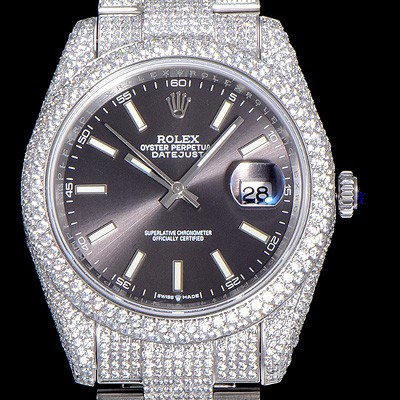 홍콩명품 [로렉스]남성용 데이져스트 오토매틱 41mm 다이아몬드 그레이다이얼 ROL33388  