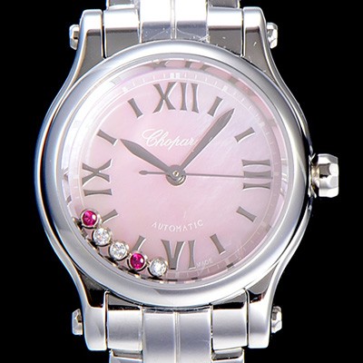 홍콩명품 [쇼파드]여성용 해피스포츠 미니 오토매틱 30미리 레이디스 자게다이얼 화이트 CHO88339  