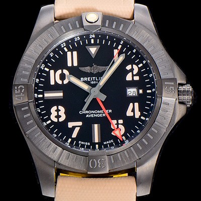 홍콩명품 [브라이틀링]남성용  어벤져 나이트미션 GMT 45미리 PVD코팅 오토매틱 블랙다이얼 BRE14973  