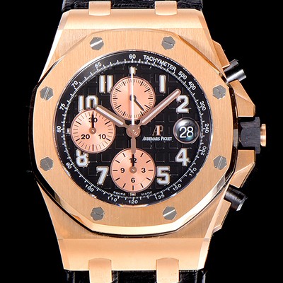 홍콩명품 [오데마피게]남성용  1:1버전 베스트 에디션 로얄오크 오프오셔 18K로즈골드 42미리 오토매틱 크로노그래프 기능 블랙다이얼 AUD89231  