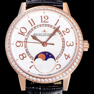 홍콩명품 [예거르꿀르뜨]여성용 랑데부 문페이즈 34mm 금장 다이아몬드 화이트다이얼 오토매틱 JAG96374  