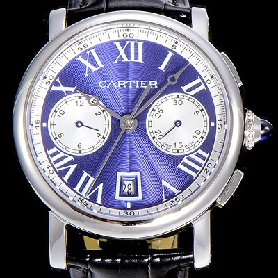 홍콩명품 [까르띠에]남성용 로톤드 더 까르띠에 크로노그래프 40미리 블루다이얼 CAR43168  