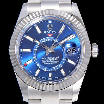 홍콩명품 [로렉스]남성용 스카이더웰러 오이스터퍼페츄얼 39미리 오토매틱 블루다이얼 ROL44933  