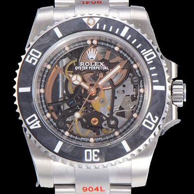 홍콩명품 [로렉스]남성용 서브마리너 스켈레톤 다이얼 40미리 금장시계 오토매틱 ROL42310  