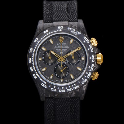 홍콩명품 [로렉스]남성용 데이토나 DIW 포지드카본 커스텀 40미리 크로노그래프 오토매틱 Cal.4130 무브먼트 블랙다이얼 ROL74772  