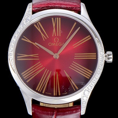 홍콩명품 [오메가]여성용 드빌 스틸 트레저 다이아몬드 36미리 쿼츠 래드다이얼 OMG70623  