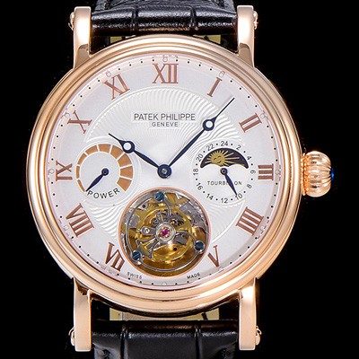 홍콩명품 [파텍필립]남성용 그렌드 컴플리케이션 투어빌론 오토매틱 42mm 화이트다이얼 문페이즈 파워 리저브 PAT57912  