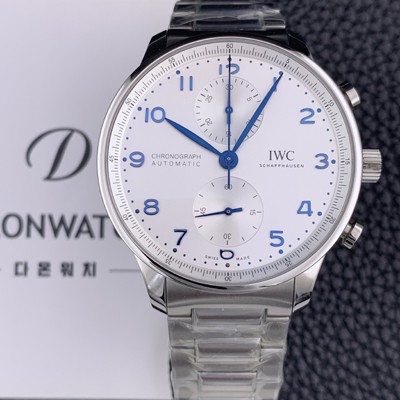 홍콩명품 [아이더블유씨] 남성용시계 베스트 신형 포르투기즈 IW371617 크로노그래프 오토매틱 ETA7750-2 타입 41mm 메탈줄 화이트 다이얼 iwc64681  
