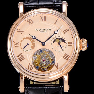 홍콩명품 [파텍필립]남성용 그렌드 컴플리케이션 투어빌론 오토매틱 42mm 골드다이얼 문페이즈 파워 리저브 PAT69691  