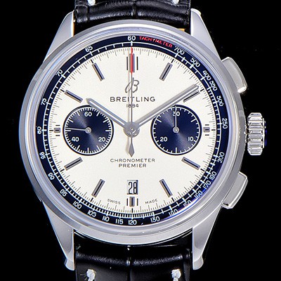 홍콩명품 [브라이틀링]남성용 프리미에르 01 크로노그래프 오토매틱 42mm 화이트다이얼 BRE94925  