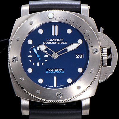 홍콩명품 [파네라이]남성용 루미노르 섭머져블 PAM00692 MG-TECH 47mm 티타늄 다이버 워치!! 오토매틱 무브먼트 블루다이얼 PAN58441  