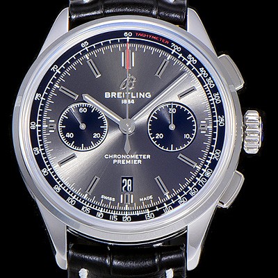 홍콩명품 [브라이틀링]남성용 프리미에르 01 크로노그래프 오토매틱 42mm 그레이다이얼 BRE84593  