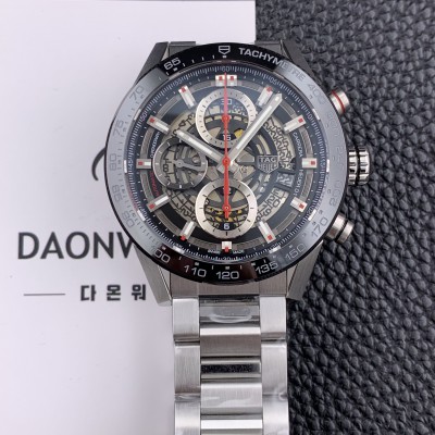 홍콩명품 [태그호이어]남성용 신상품출시!! 까레라 칼리버 크로노그래프 오토매틱 45mm 블랙다이얼 TAG39707  