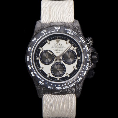 홍콩명품 [로렉스] 남성용 데이토나 DIW 포지드카본 커스텀 40미리 크로노그래프 오토매틱 Cal.4130 무브먼트 화이트 다이얼 ROL79834  