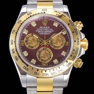 홍콩명품 [로렉스] 남성용 데이토나 코스모그래프 오토매틱 40미리 칼리버 4130 타입 18K 옐루골드 투톤콤비 메탈시계 래드다이얼 ROL79877  