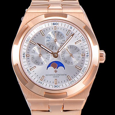 홍콩명품 [바쉐런 콘스탄틴] 남성용 오버시즈 4300V 오토매틱 1120QP/1타입 41.5미리 18K핑크골드 올금 금장시계 실버다이얼 VAC73711  