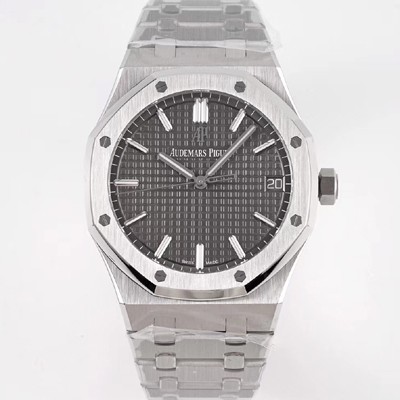 홍콩명품 [오데마피게] 로얄오크 하이엔드 15500ST.OO.1220ST.02 최신형 Cal.4302 셀프와인딩 무브먼트 41MM 그랜드 파피스리 패턴 그레이 다이얼 AUD78408  